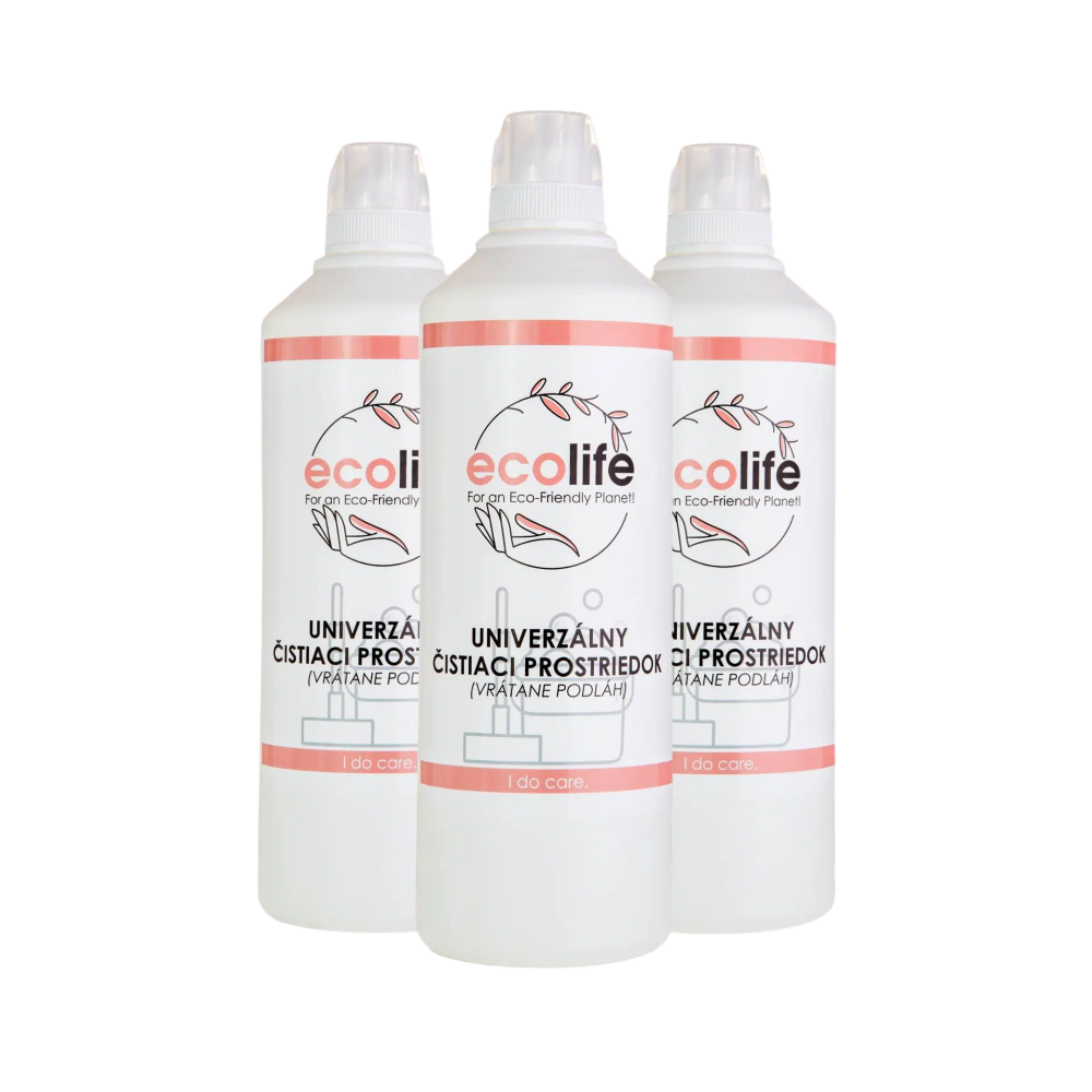 EcoLife TRIO SMART wybór – uniwersalny środek do podłóg i powierzchni (3×1 l)