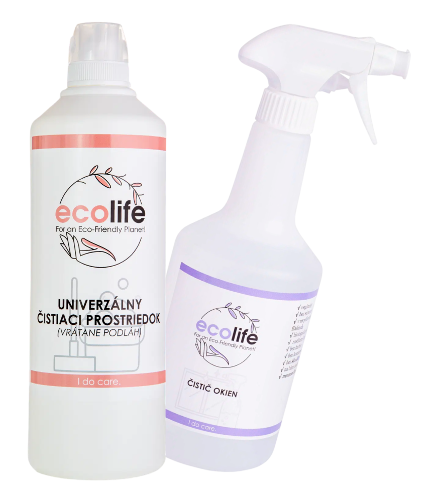 EcoLife uniwersalny środek i płyn do szyb – zestaw 1+1