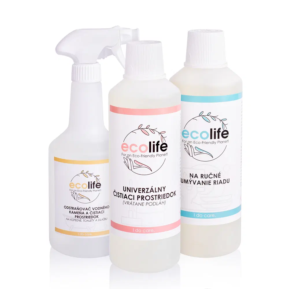 EcoLife zestaw próbny II – płyn do naczyń, uniwersalny środek i odkamieniacz