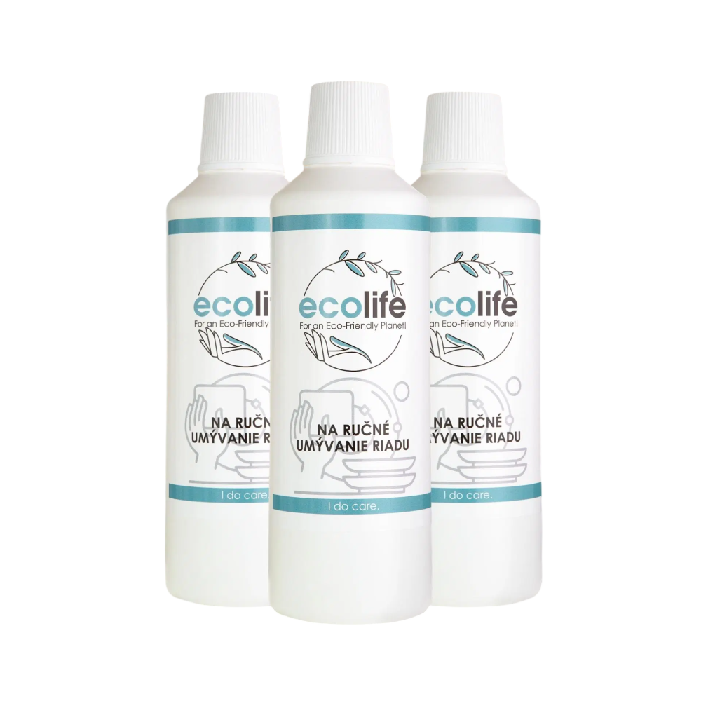 EcoLife TRIO SMART wybór – płyn do ręcznego mycia naczyń (3×1 l)