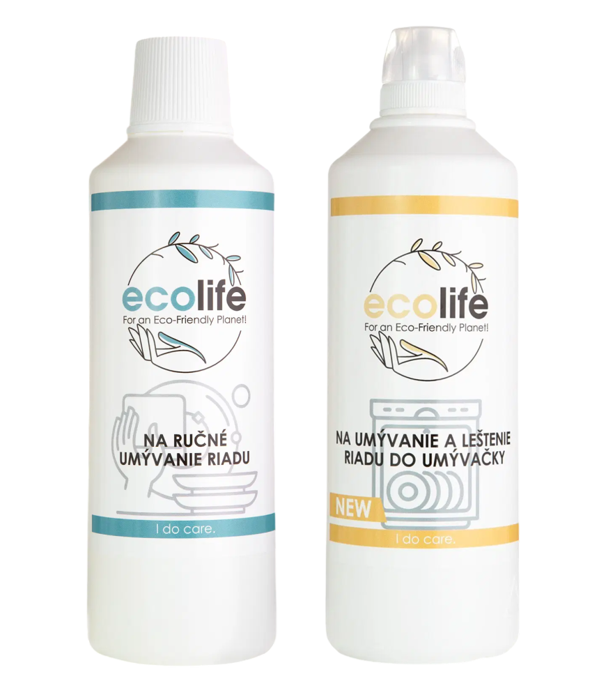 EcoLife płyn do naczyń i żel do zmywarki 2 w 1 – zestaw 1+1