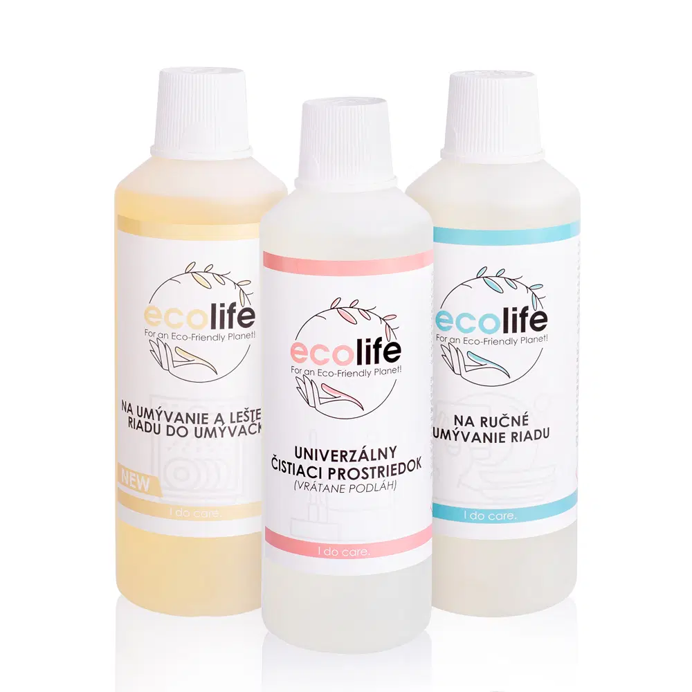 EcoLife kuchenny zestaw próbny – płyn do naczyń, uniwersalny środek i żel do zmywarki