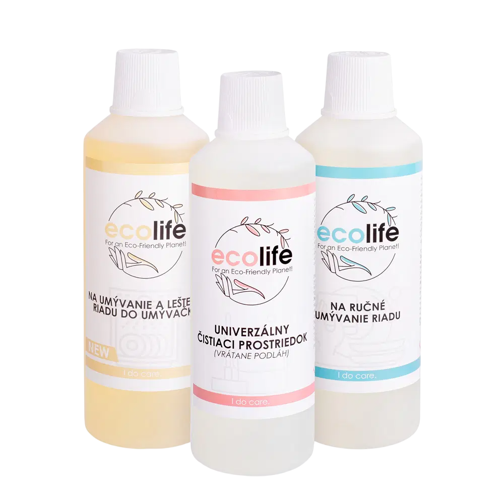 EcoLife kuchenny zestaw próbny – płyn do naczyń, uniwersalny środek i żel do zmywarki