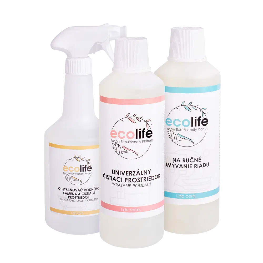 EcoLife zestaw próbny II – płyn do naczyń, uniwersalny środek i odkamieniacz